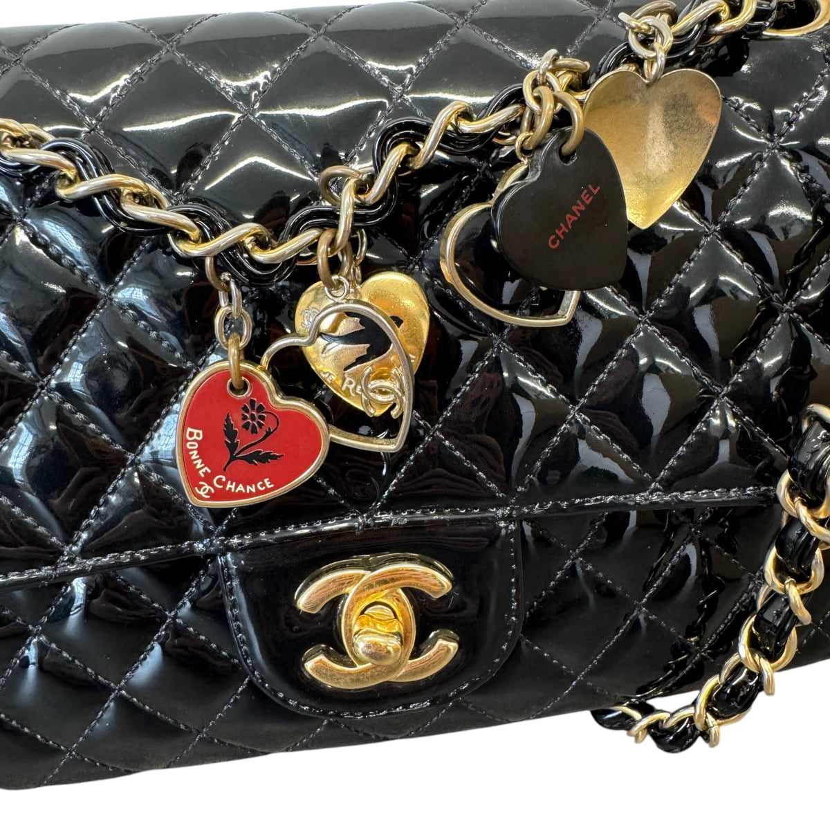 Women's Limited Edition Medium Valentine Flap Handbag Black - Photo 7