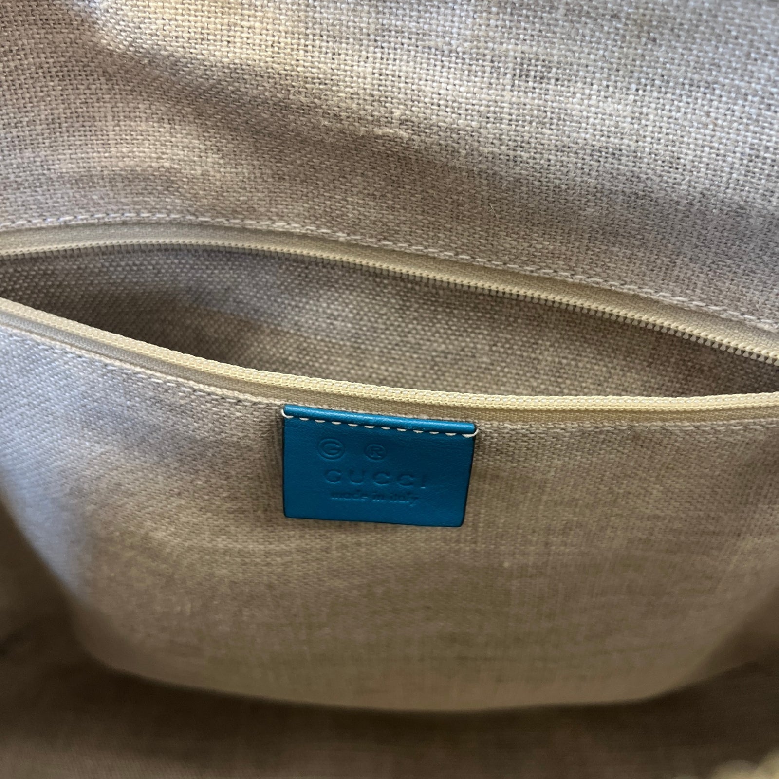 Women's Guccissima Dome Medium Bag Blue - Photo 11