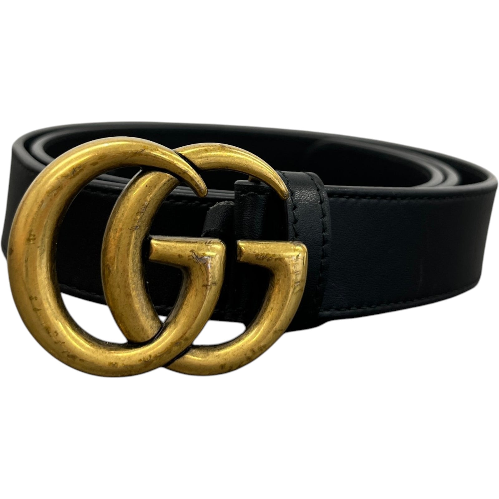 Women's Gg Marmont Thin Belt Black - Photo 1