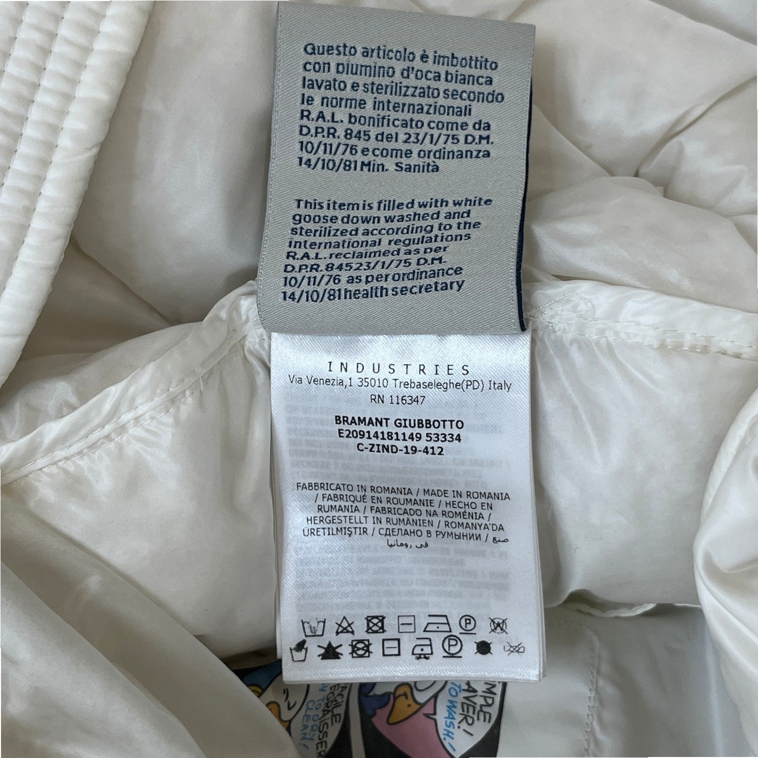 Men's Bramant Puffer Down Jacket White Size 6 / XXXL - Photo 9