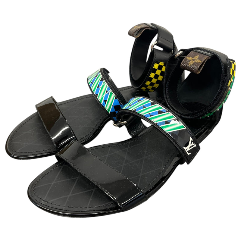 Women's Ankle Strap Sandals Black Size UK 7 / EU 40