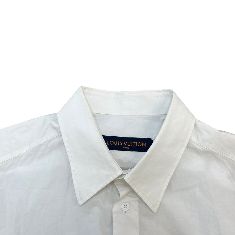 Men's Graphic Logo Short Sleeve Shirt White Size M