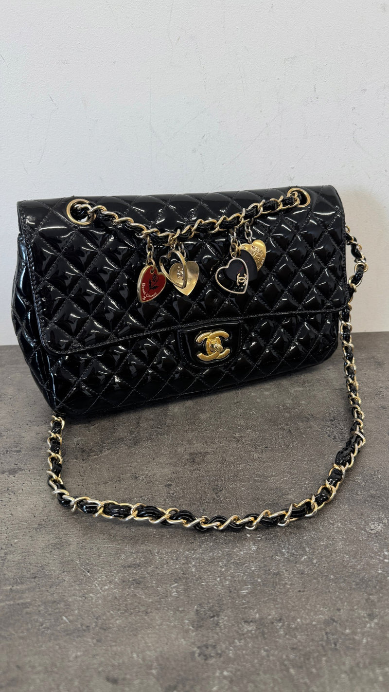 Women's Limited Edition Medium Valentine Flap Handbag Black