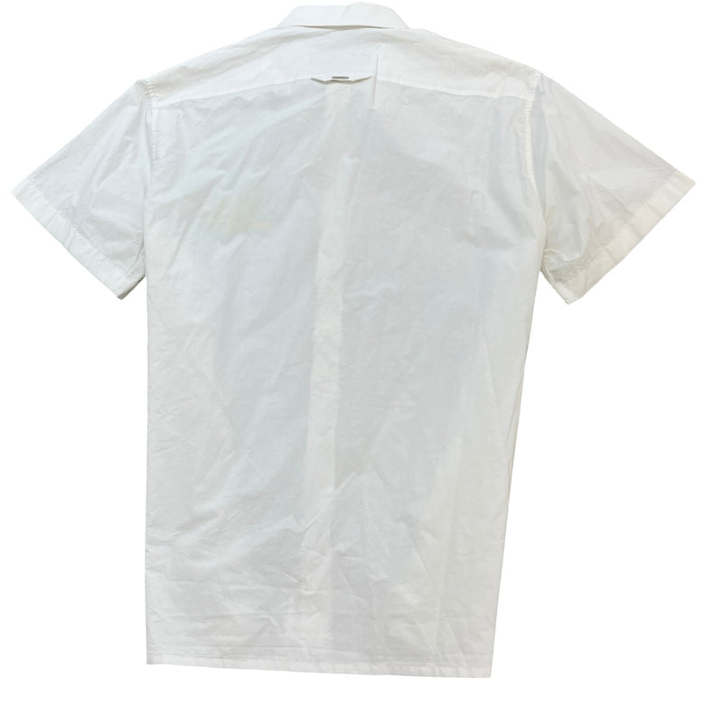 Men's Graphic Logo Short Sleeve Shirt White Size M