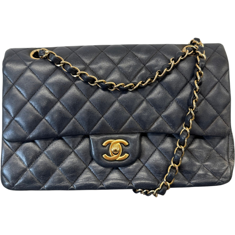 Women's Classic Double Flap Bag Medium Handbag Black