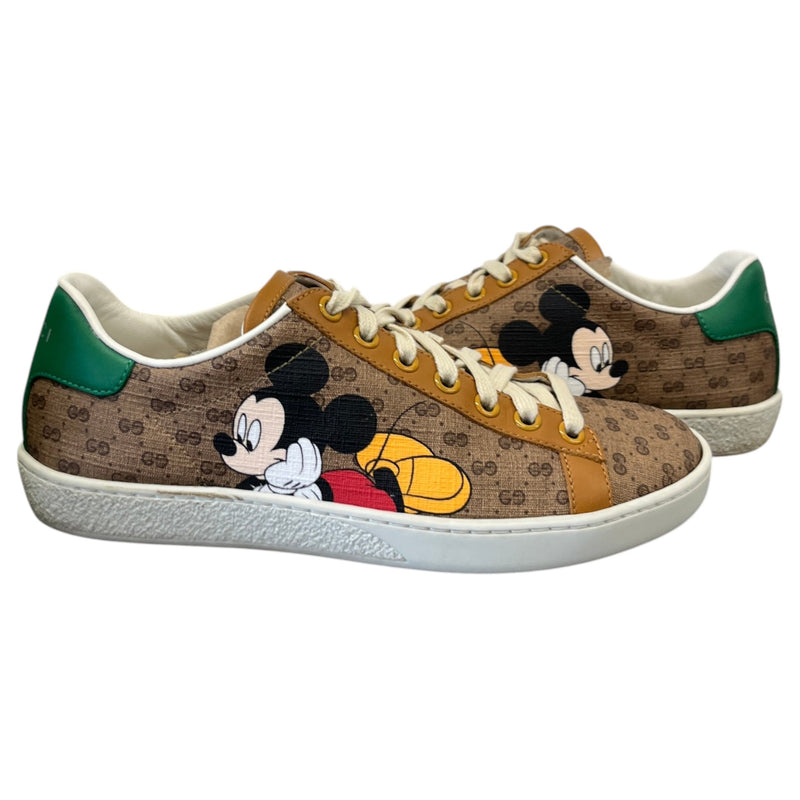 Women's GG Supreme Mickey Mouse Low Trainers Beige Size UK 2 / EU 35