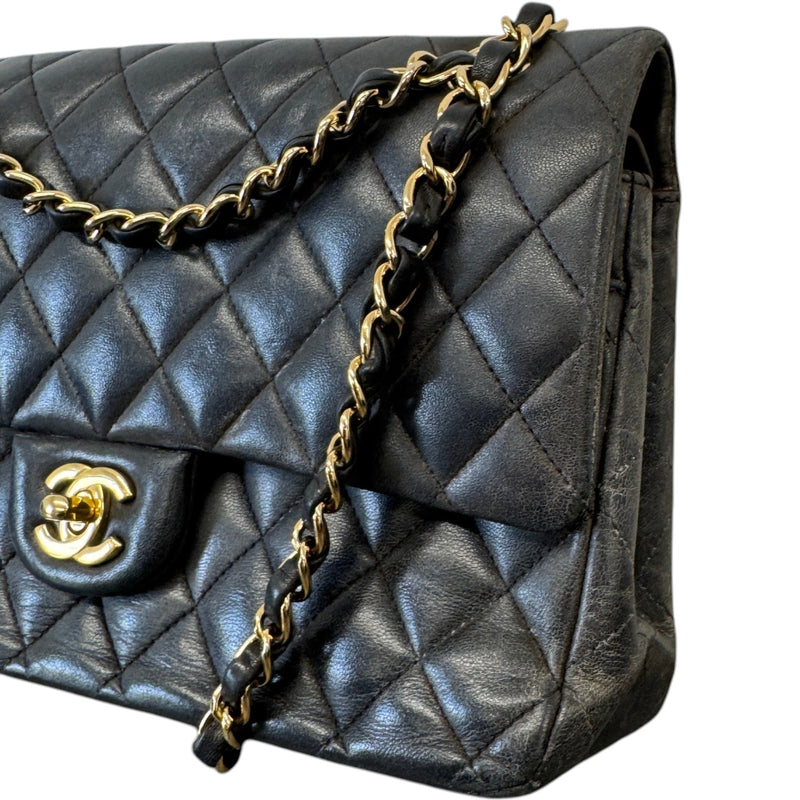 Women's Classic Double Flap Bag Medium Handbag Black