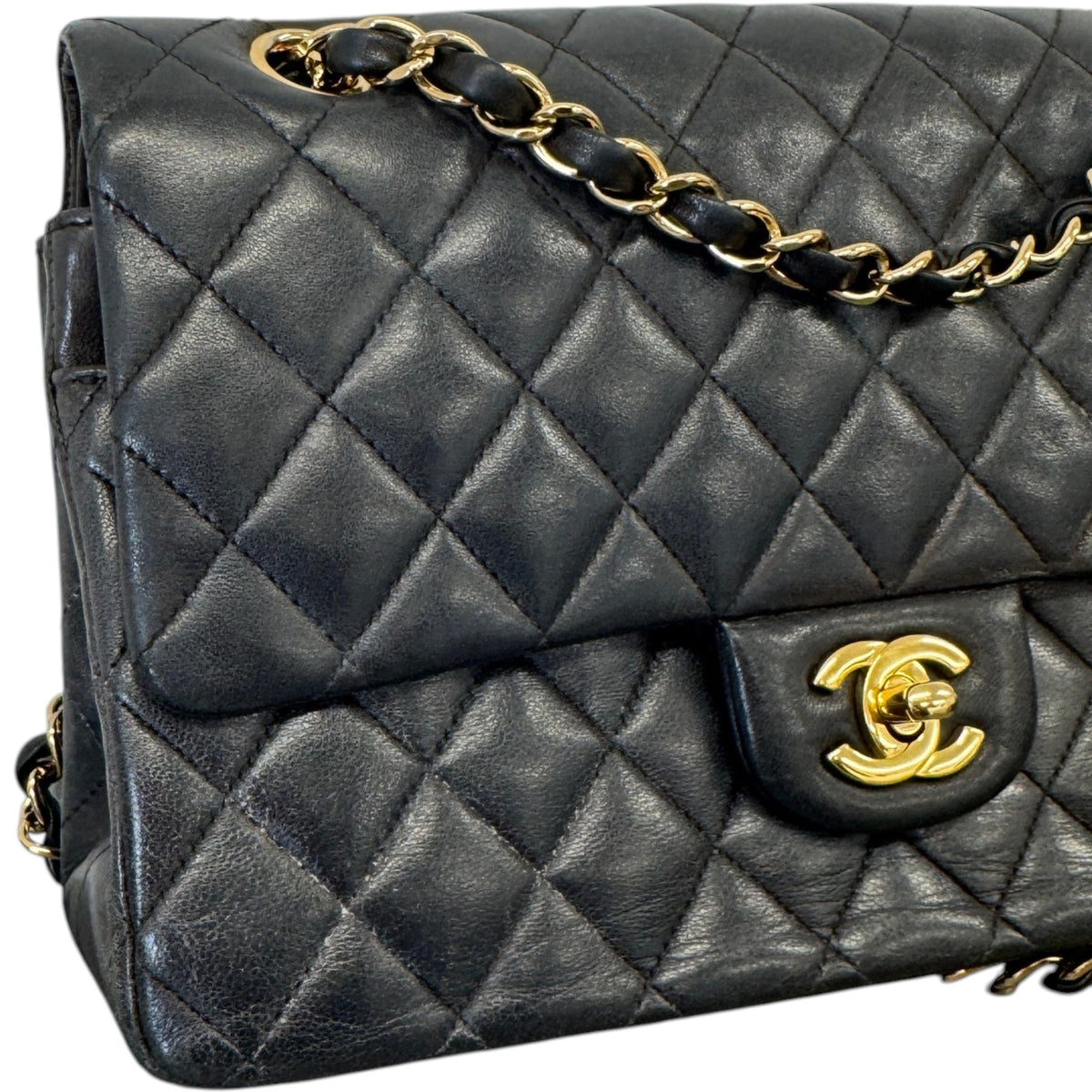 Women's Classic Double Flap Bag Medium Handbag Black - Photo 5