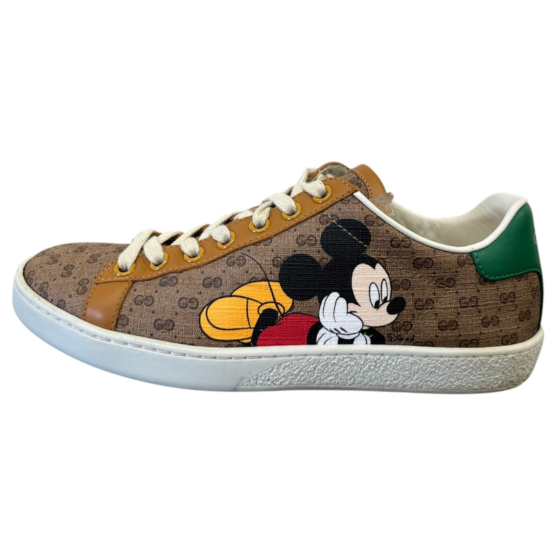 Women's GG Supreme Mickey Mouse Low Trainers Beige Size UK 2 / EU 35