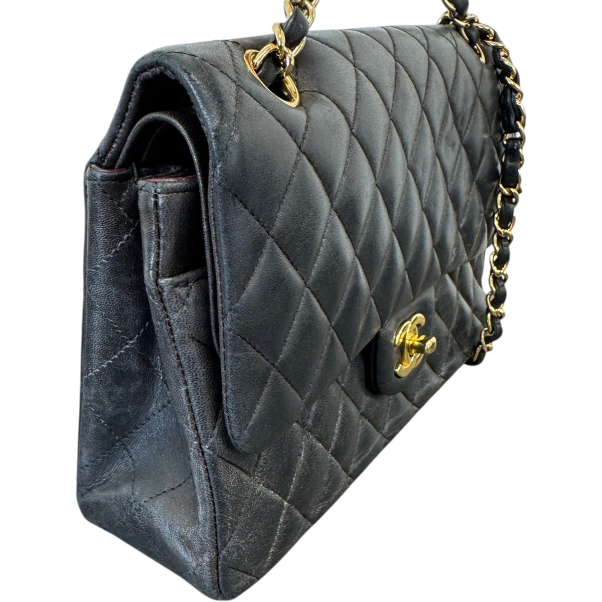 Women's Classic Double Flap Bag Medium Handbag Black - Photo 7