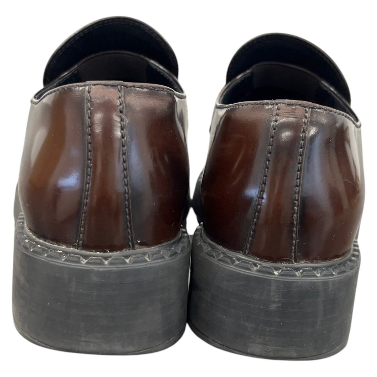 Women's Aged Leather Loafers Brown Size UK 2 / EU 35 - Photo 7