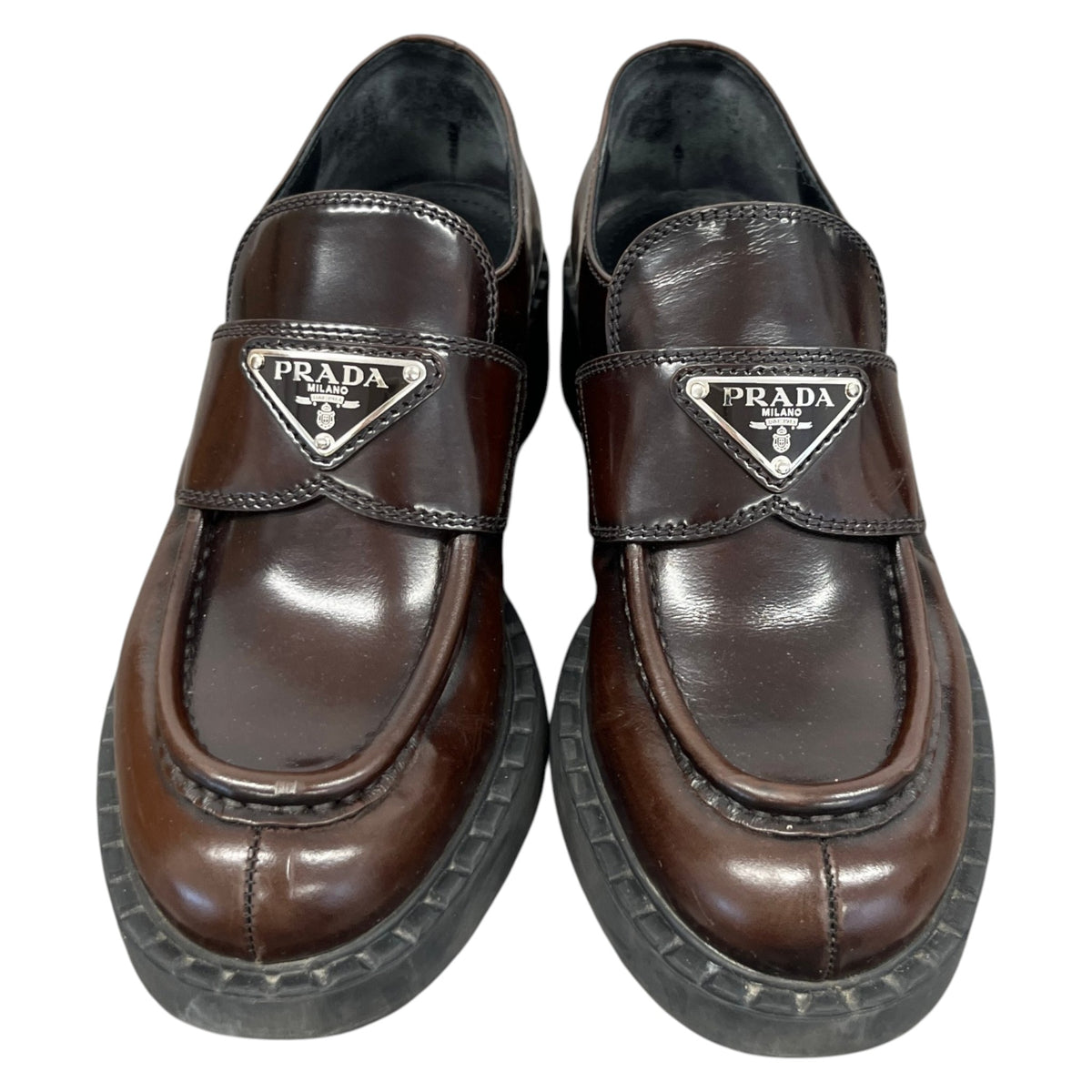 Women's Aged Leather Loafers Brown Size UK 2 / EU 35 - Photo 6