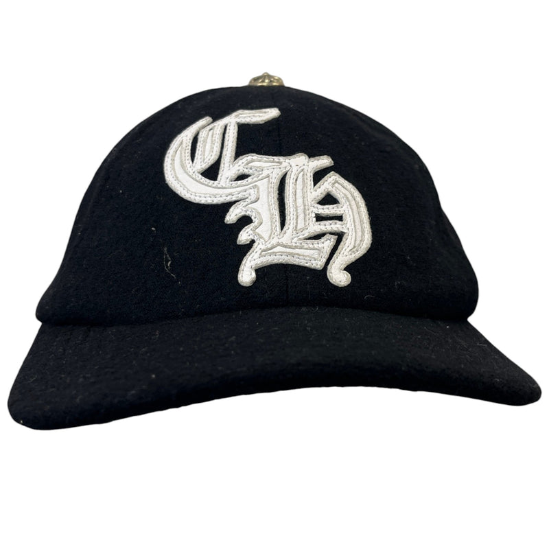 Men's Embroidered Logo Cap Hat Black