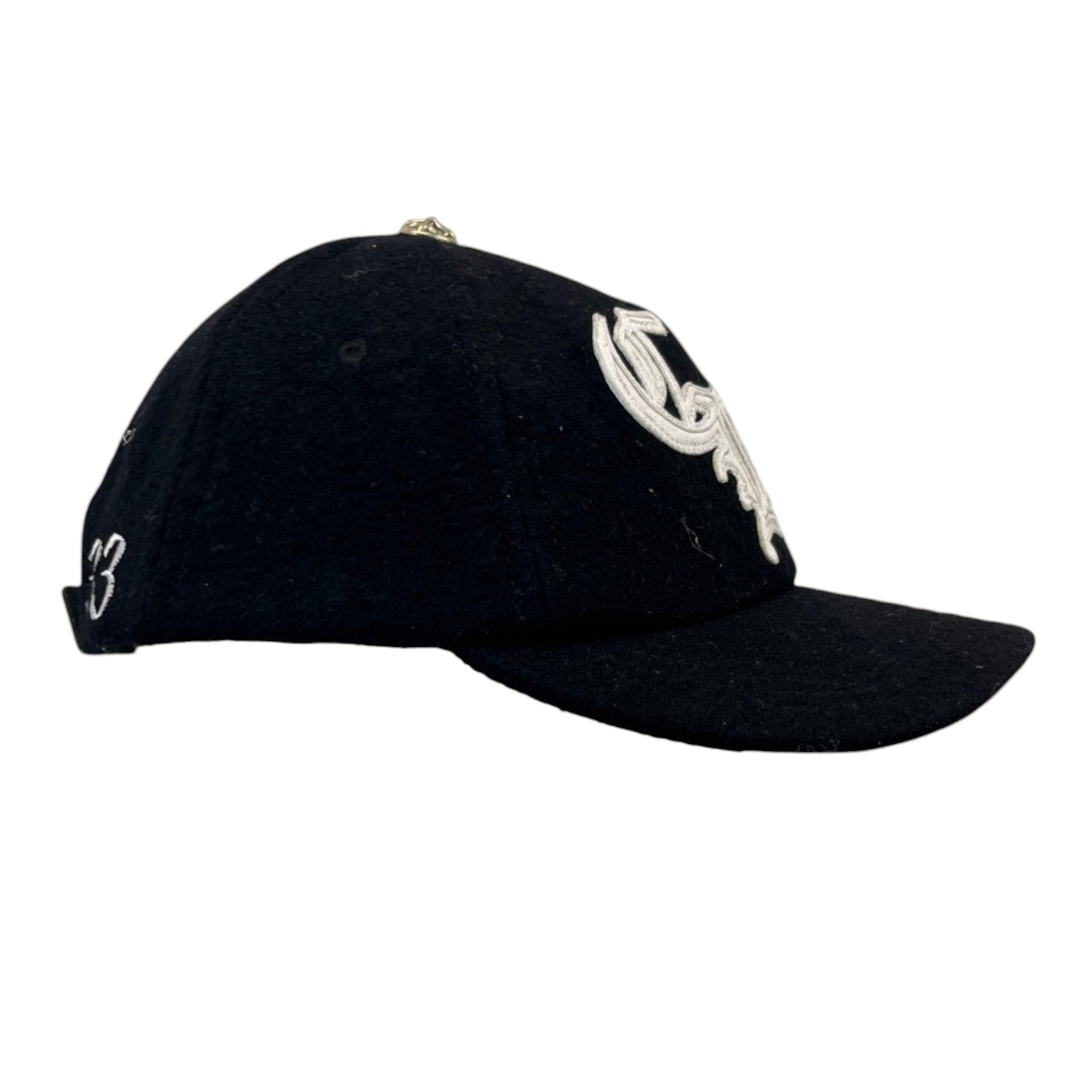 Men's Embroidered Logo Cap Hat Black - Photo 4