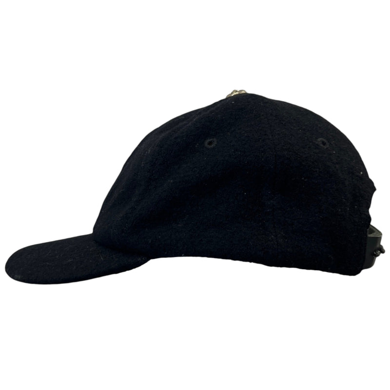 Men's Embroidered Logo Cap Hat Black