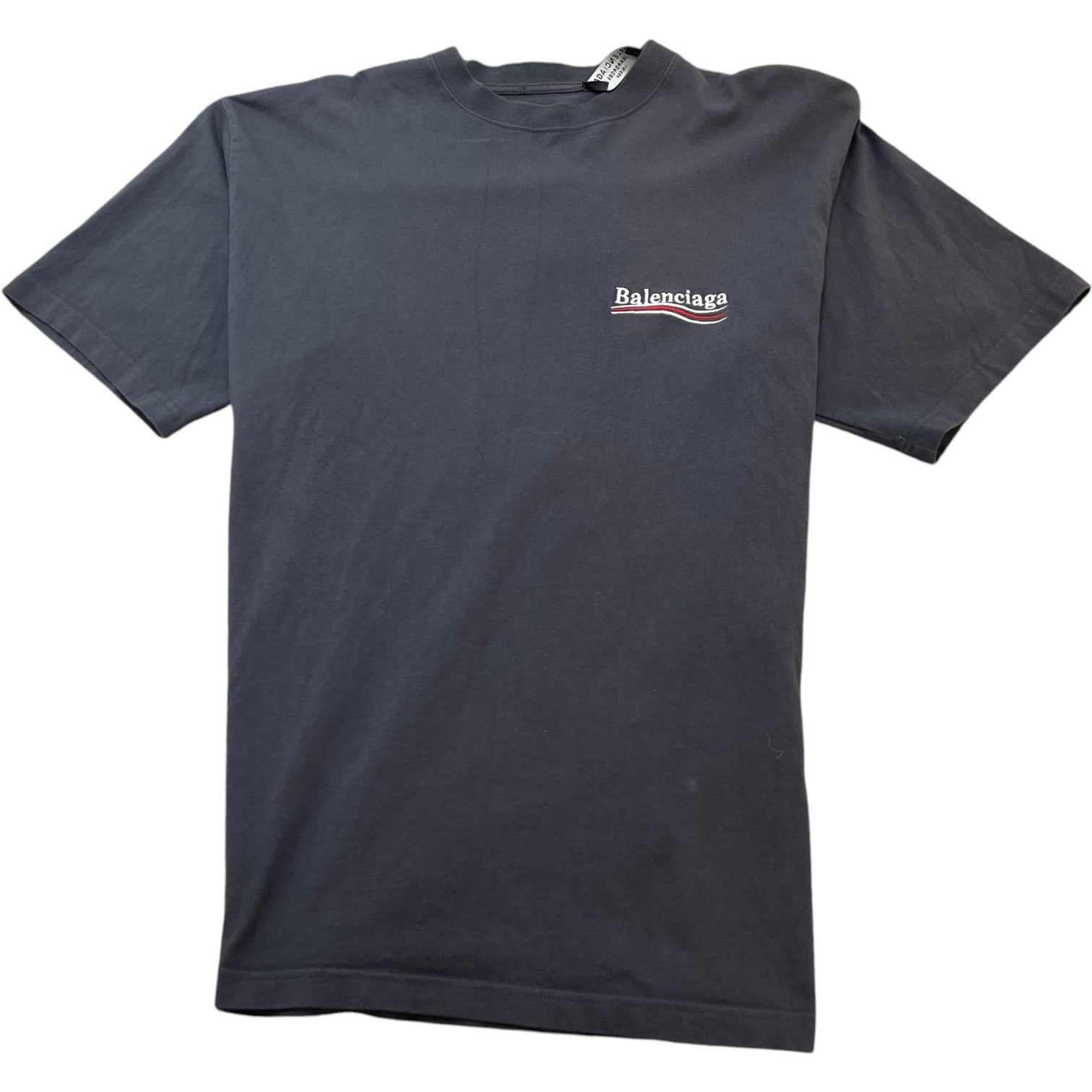 Men's Political Campaign Embroidered T-Shirt Grey Size S - Photo 1