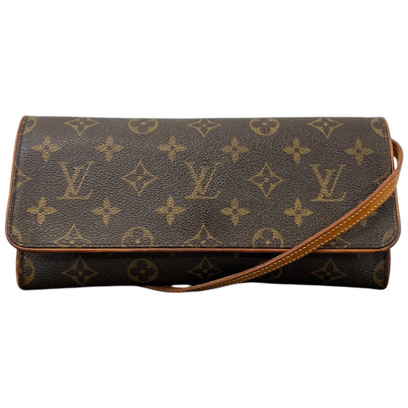 Women's Monogram Pochette Twin GM Crossbody Bag Brown
