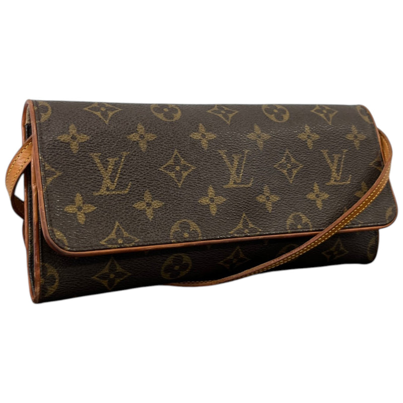 Women's Monogram Pochette Twin GM Crossbody Bag Brown