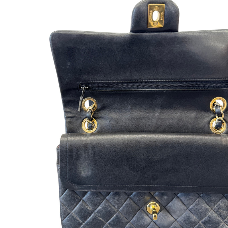 Women's Classic Double Flap Bag Medium Handbag Black