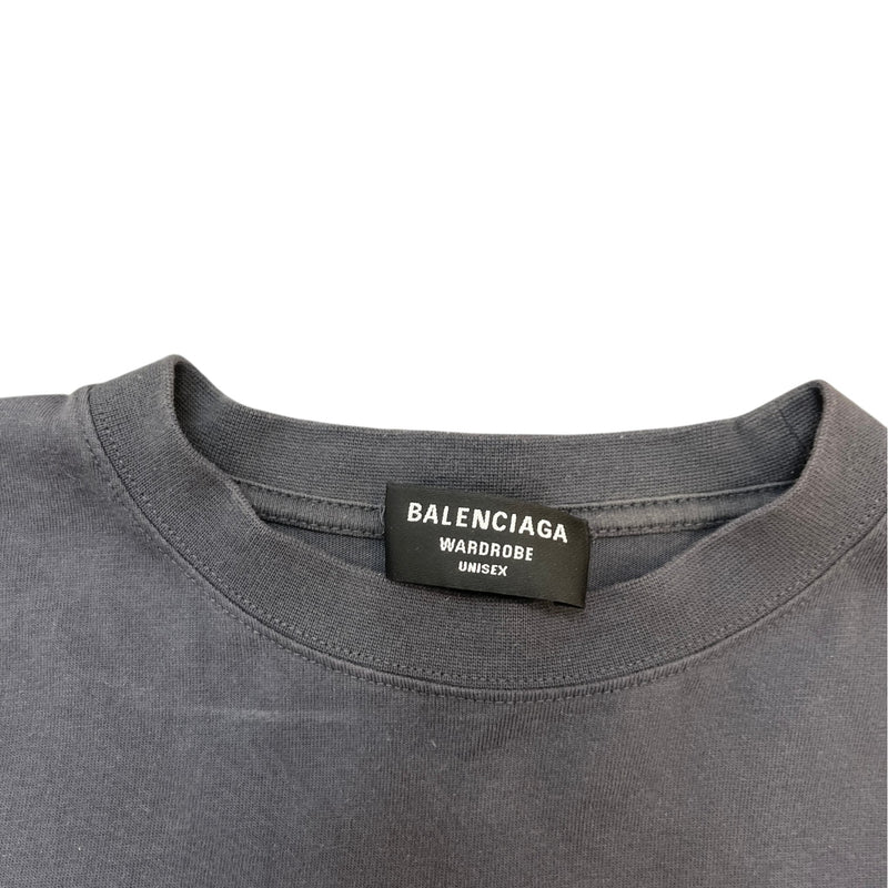 Men's Political Campaign Embroidered T-Shirt Grey Size S