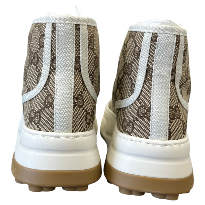 Women's GG Supreme Platform High Trainers Beige Size UK 2.5 / EU 35.5