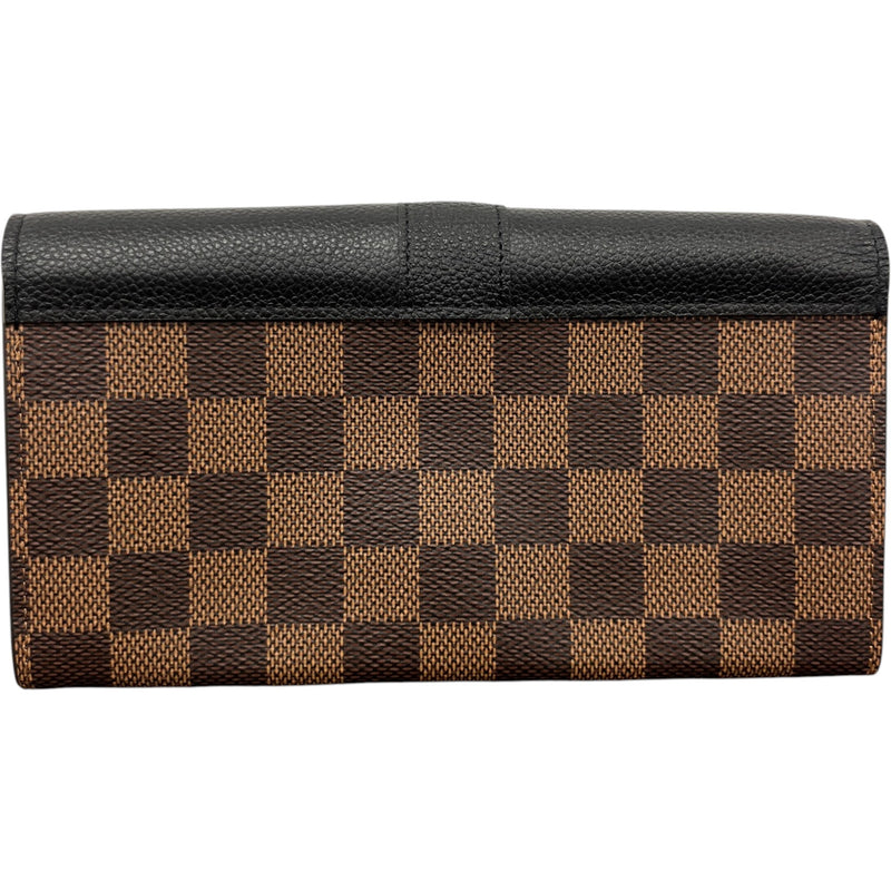Women's Damier Ebene Clapton Wallet Black