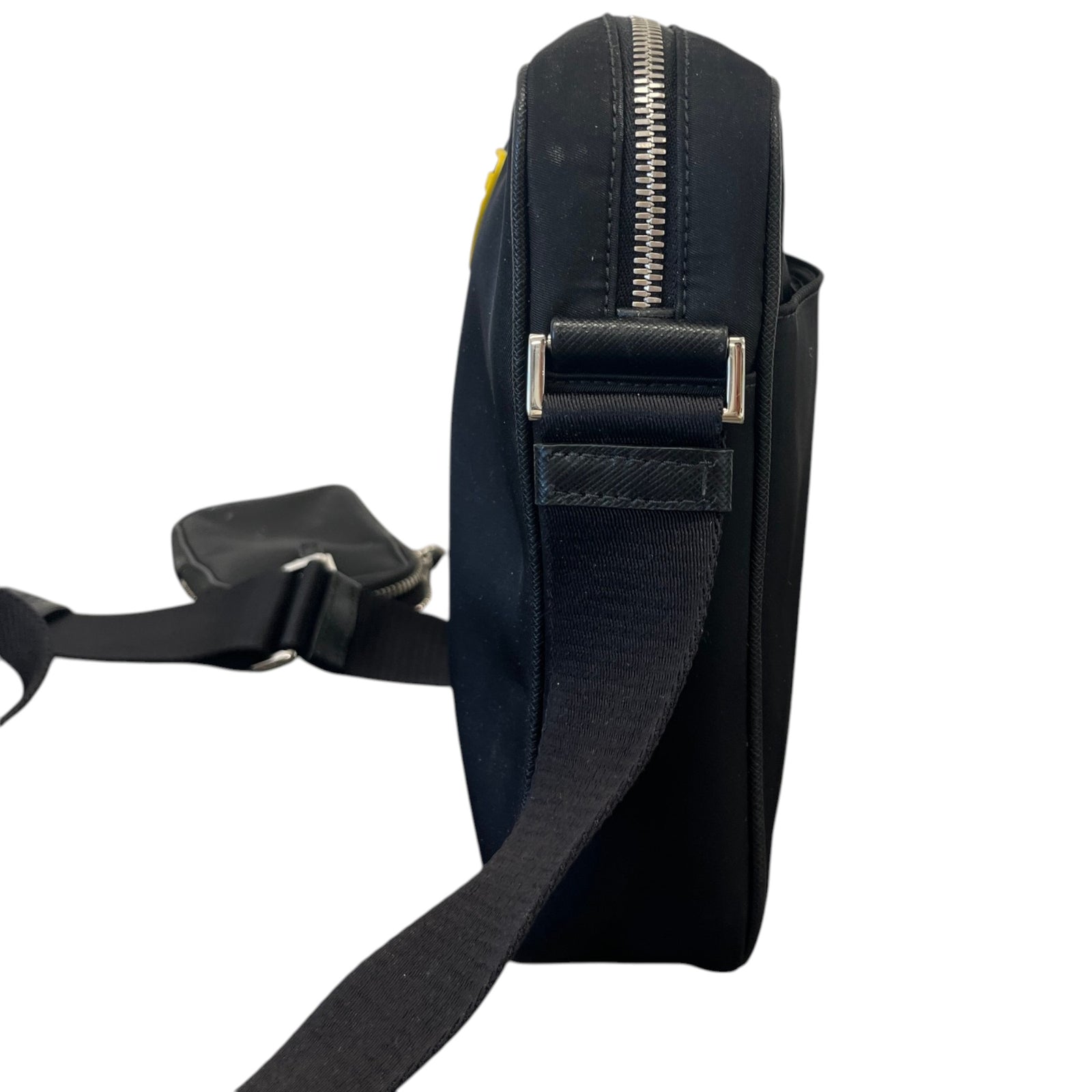 Men's Plaque Logo Messenger Bag Black - Photo 7
