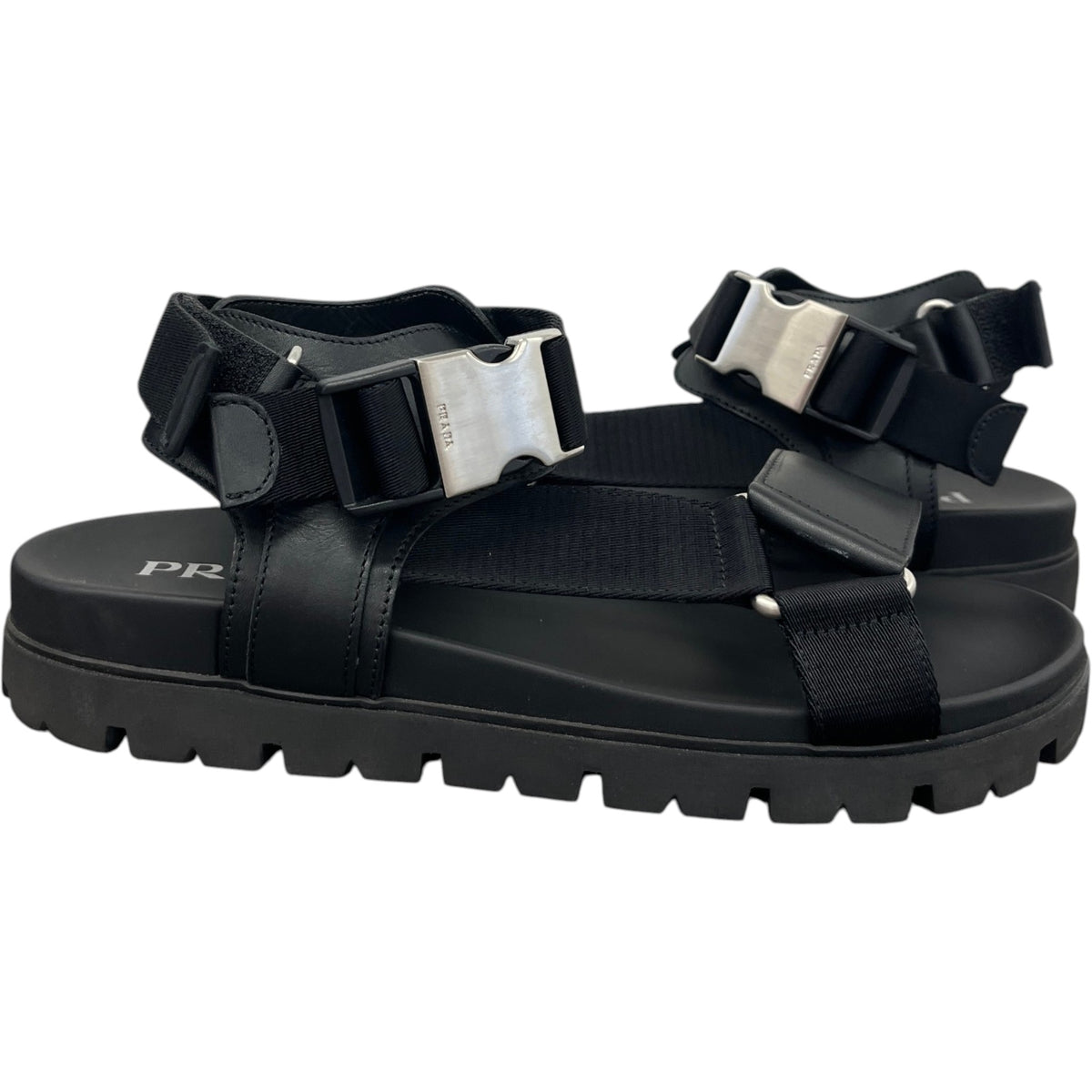 Men's Tape Strap Sandals Black Size UK 8.5 / EU 42.5 - Photo 3