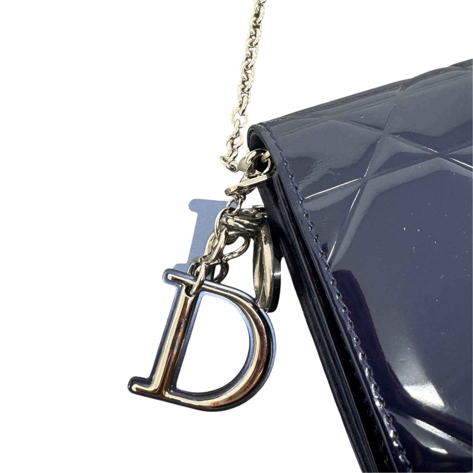 Women's Cannage Wallet On Chain Clutch Navy - Photo 4