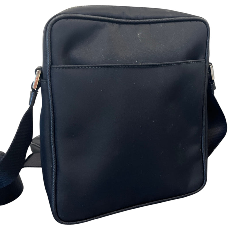 Men's Plaque Logo Messenger Bag Black