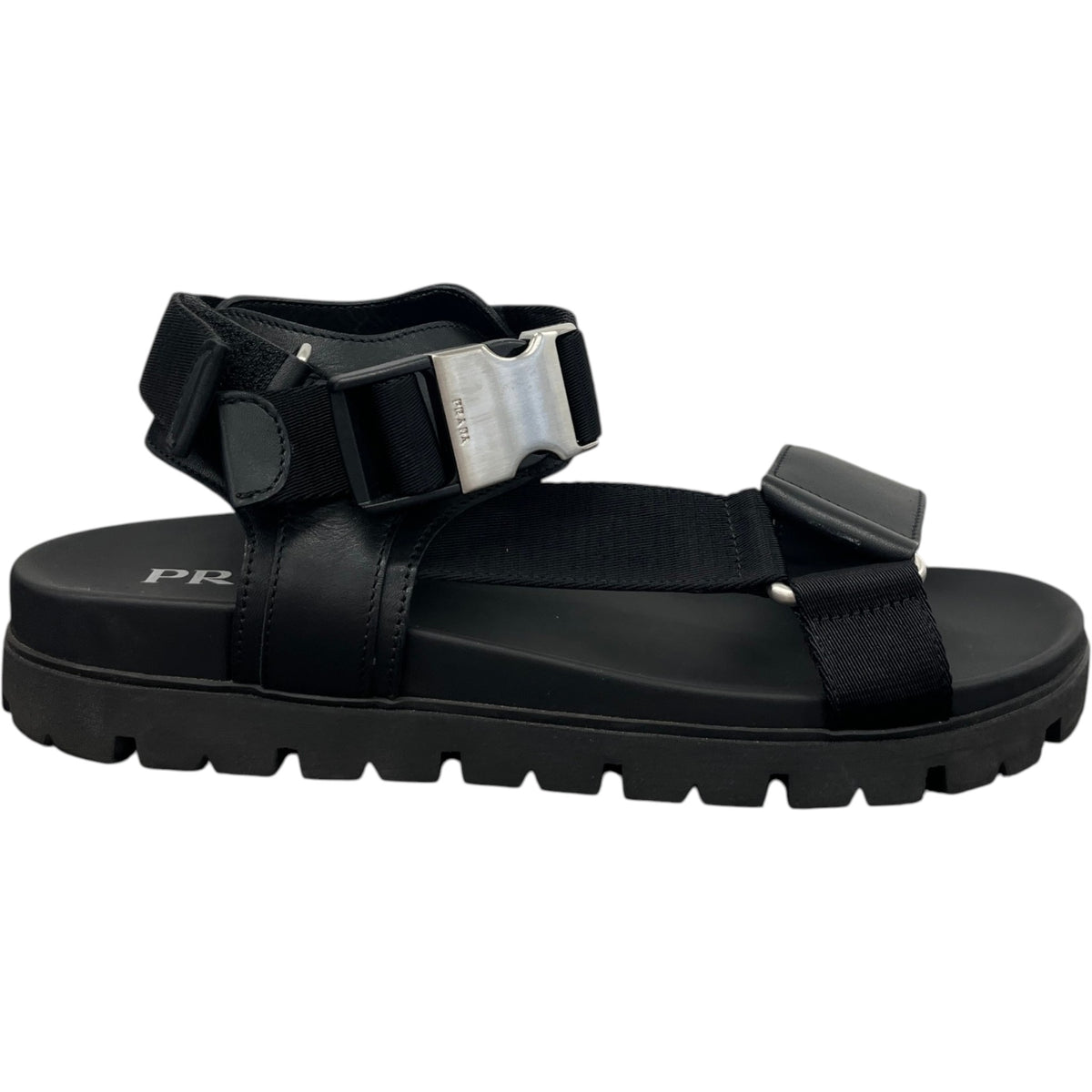 Men's Tape Strap Sandals Black Size UK 8.5 / EU 42.5 - Photo 1