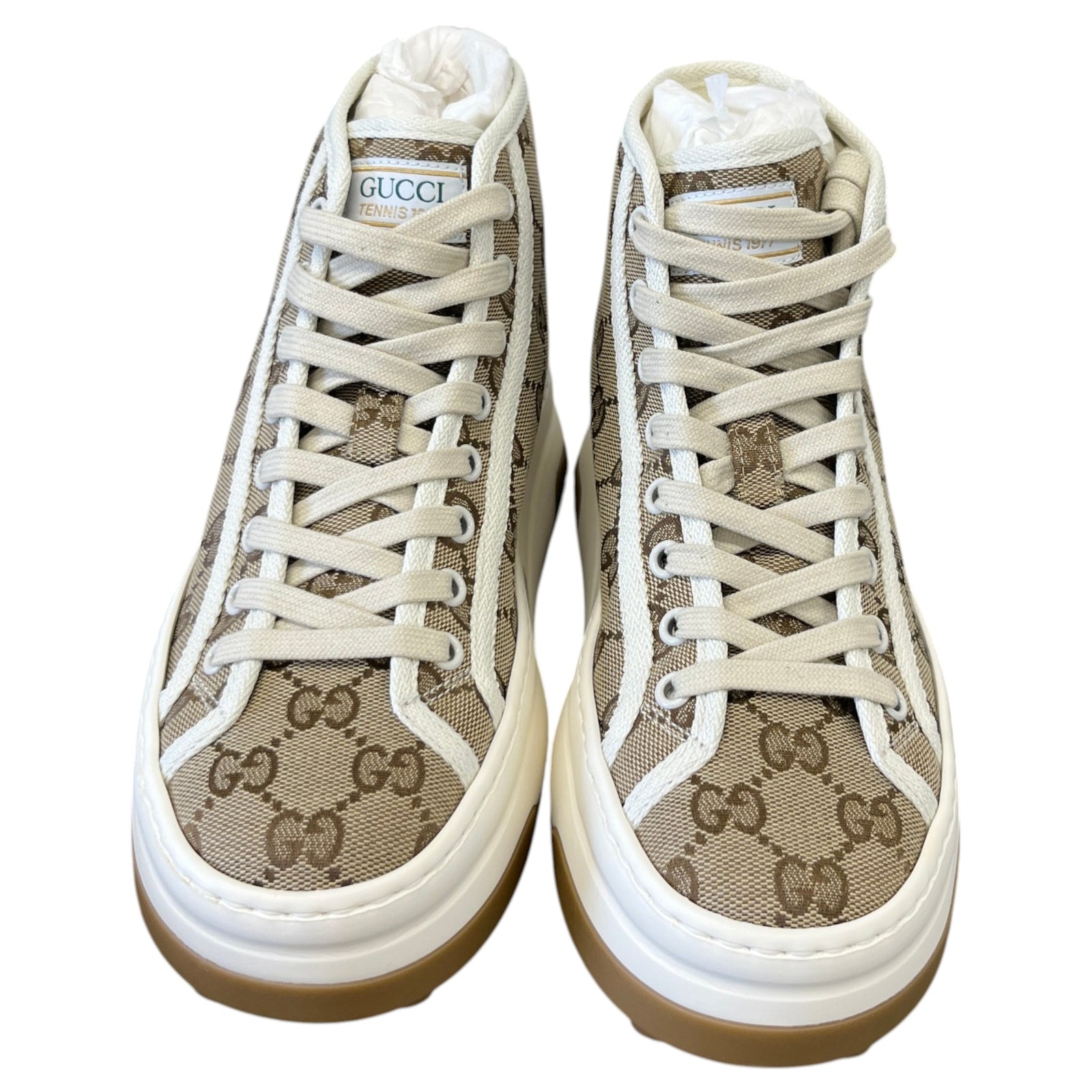 Women's GG Supreme Platform High Trainers Beige Size UK 2.5 / EU 35.5 - Photo 6
