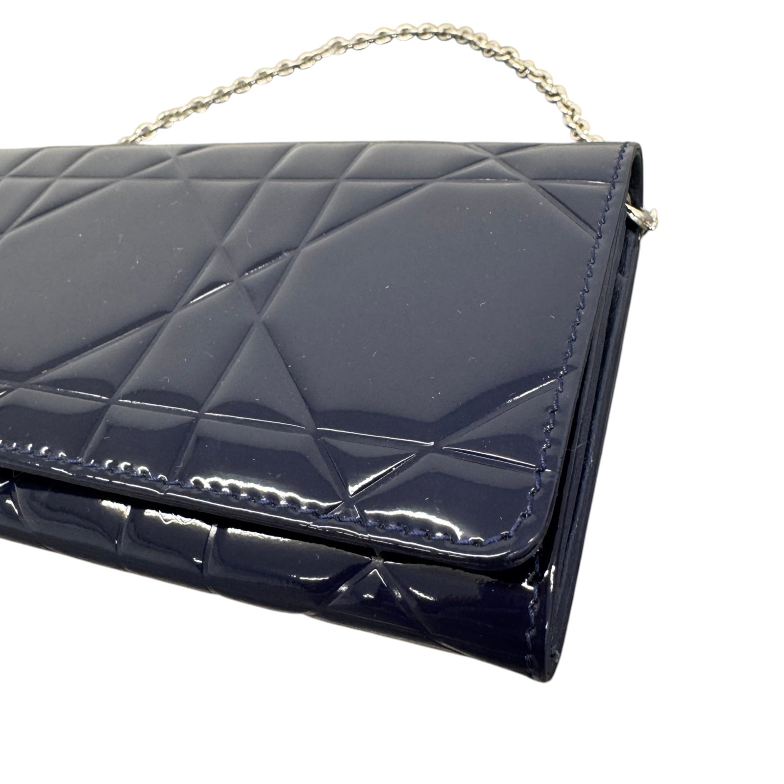 Women's Cannage Wallet On Chain Clutch Navy - Photo 6