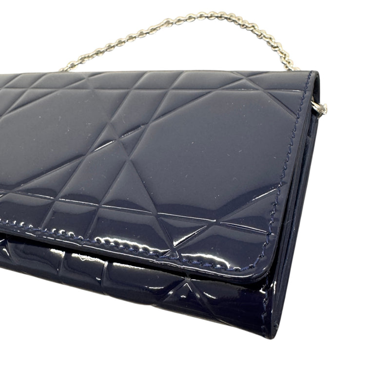Women's Cannage Wallet On Chain Clutch Navy