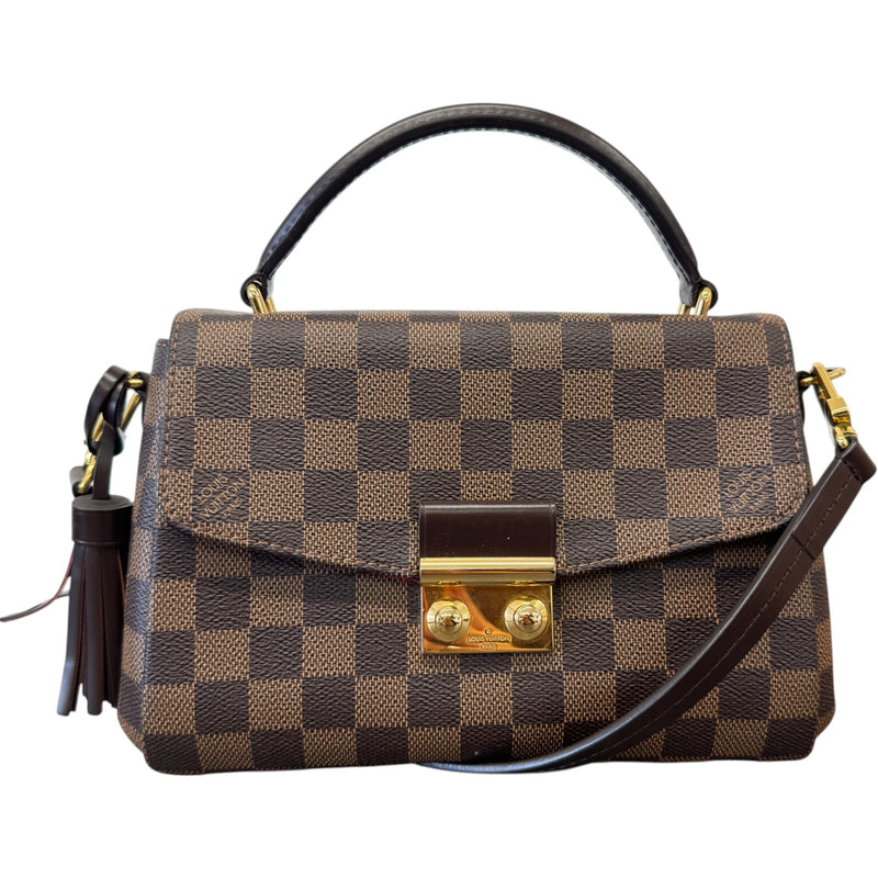 Women's Damier Ebene Croisette Handbag Brown