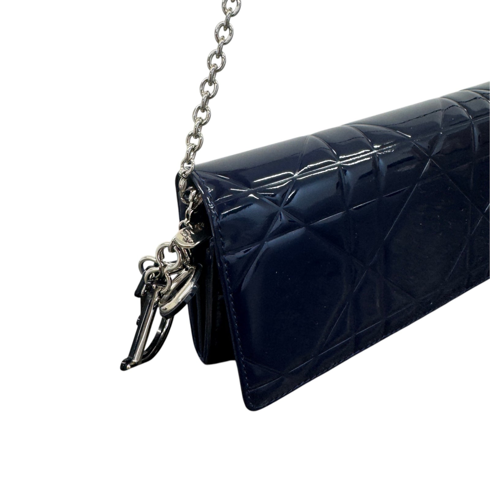 Women's Cannage Wallet On Chain Clutch Navy - Photo 7
