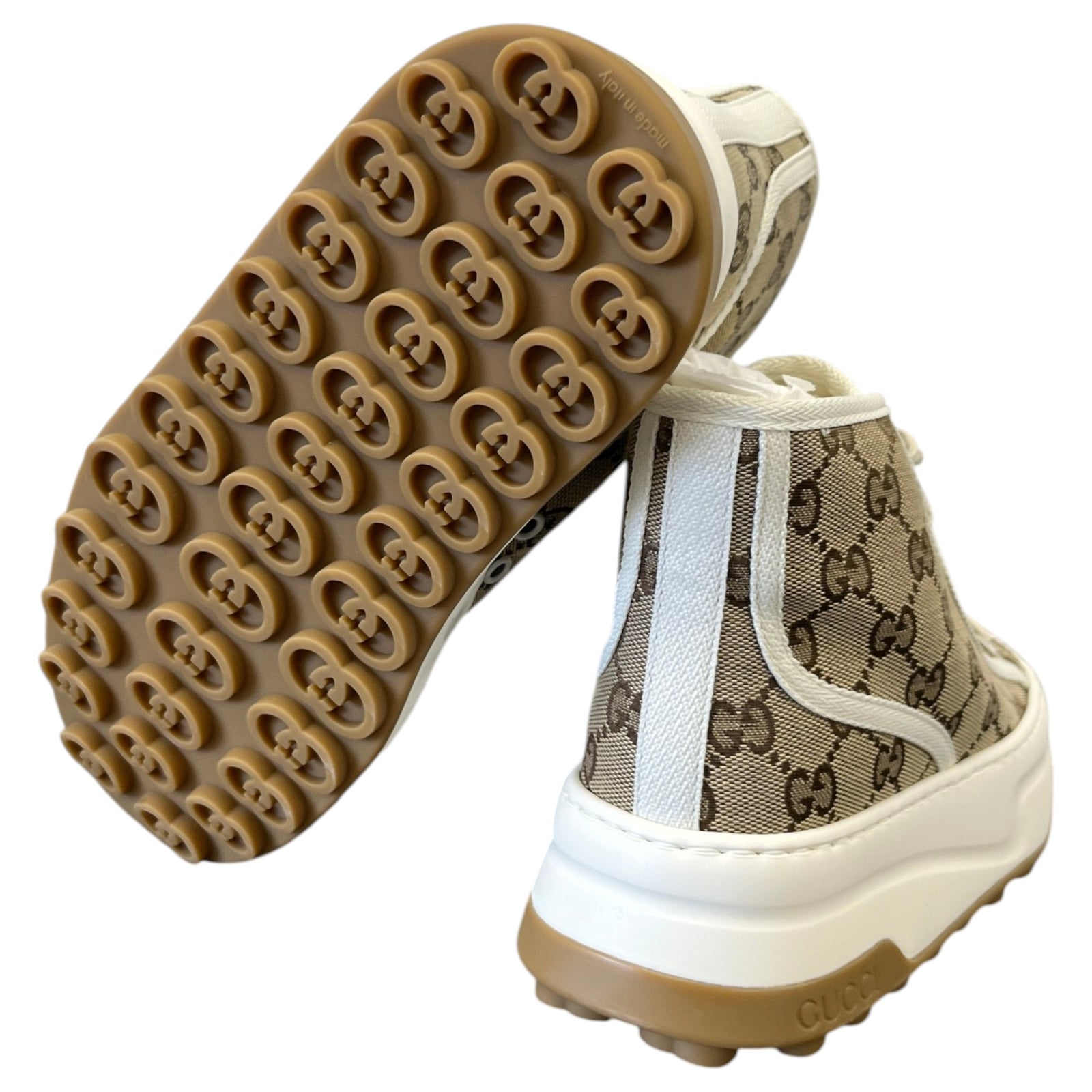 Women's GG Supreme Platform High Trainers Beige Size UK 2.5 / EU 35.5 - Photo 10