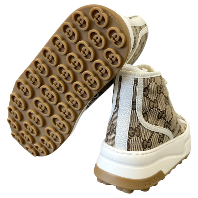 Women's GG Supreme Platform High Trainers Beige Size UK 2.5 / EU 35.5