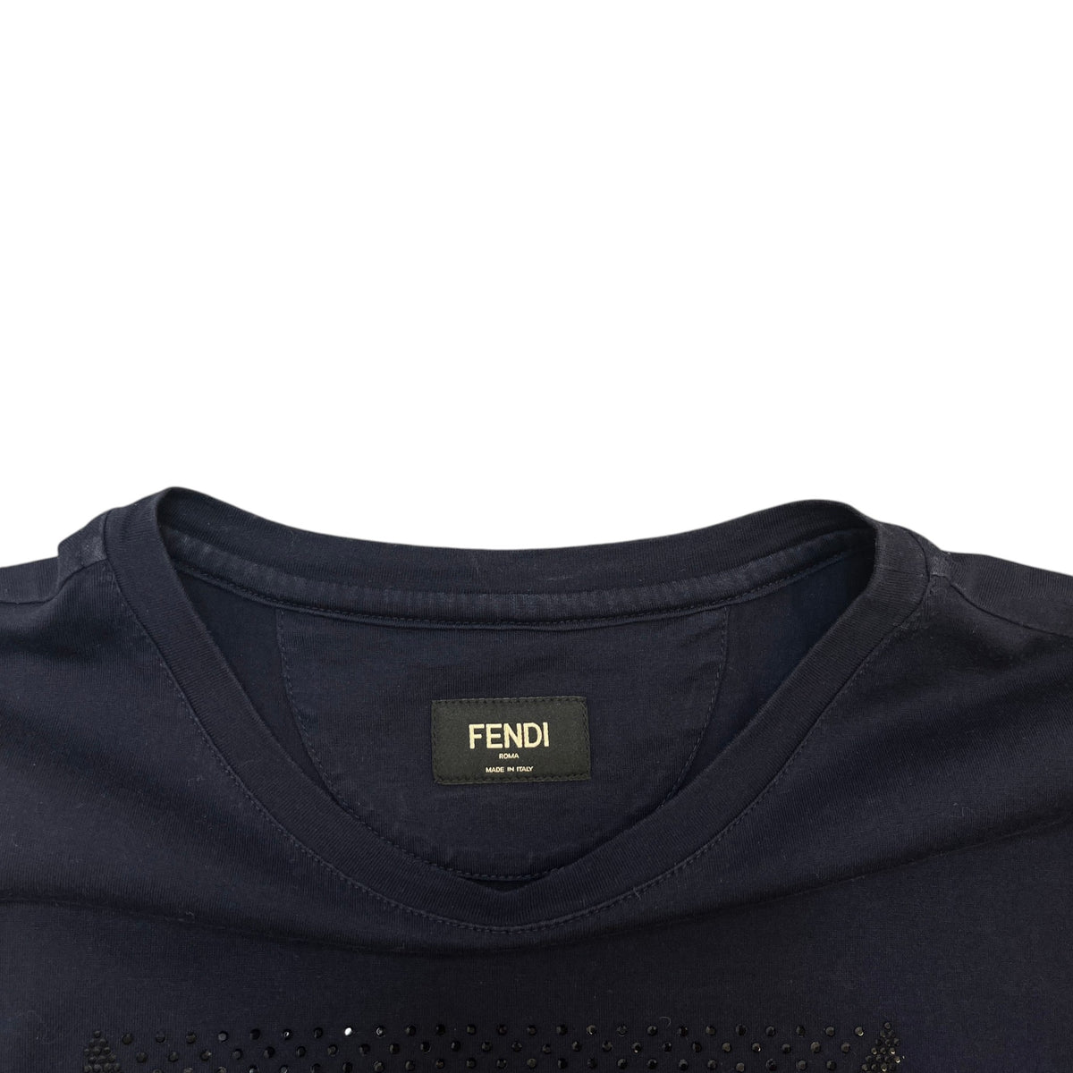 Men's Crystal Monster Eye T-Shirt Navy Size M - Photo 6