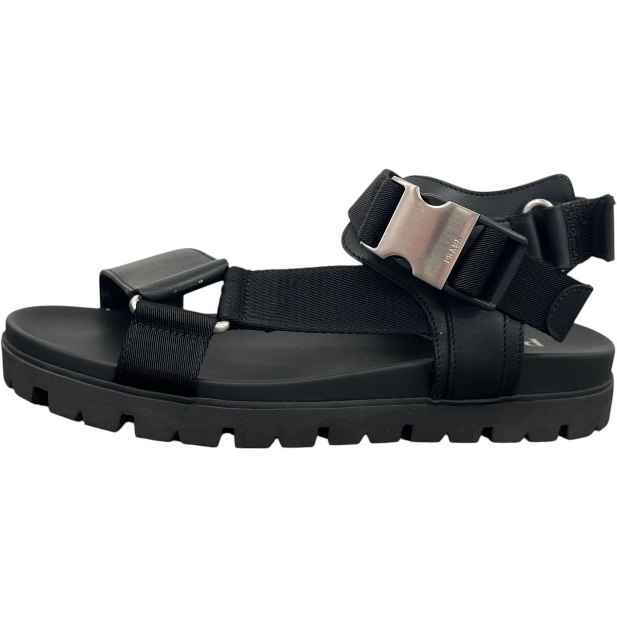 Men's Tape Strap Sandals Black Size UK 8.5 / EU 42.5 - Photo 5
