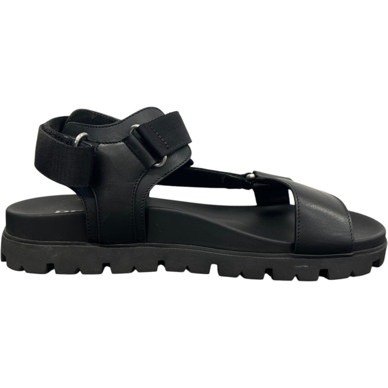 Men's Tape Strap Sandals Black Size UK 8.5 / EU 42.5