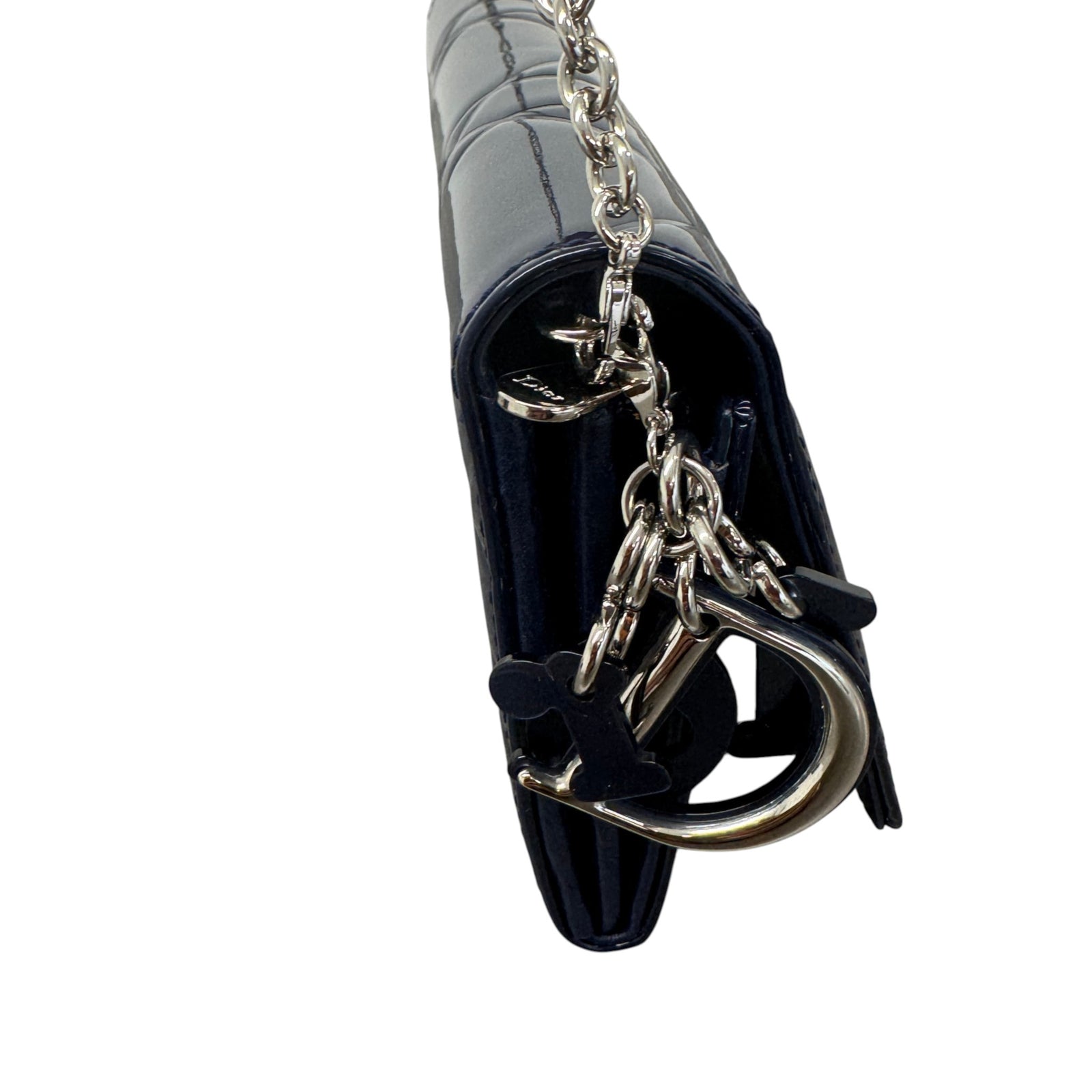 Women's Cannage Wallet On Chain Clutch Navy - Photo 8
