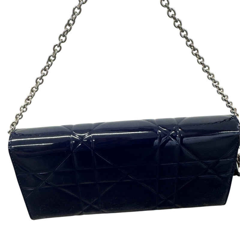 Women's Cannage Wallet On Chain Clutch Navy