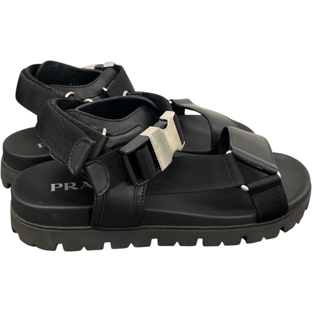 Men's Tape Strap Sandals Black Size UK 8.5 / EU 42.5 - Photo 8