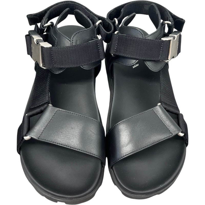 Men's Tape Strap Sandals Black Size UK 8.5 / EU 42.5
