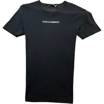 Men's Embroidered Logo T-Shirt Black Size IT 46 / UK S