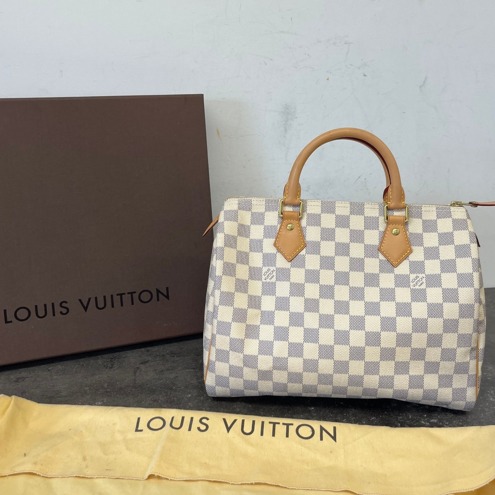 Women's Damier Azur Speedy 30 Handbag Cream - Photo 11