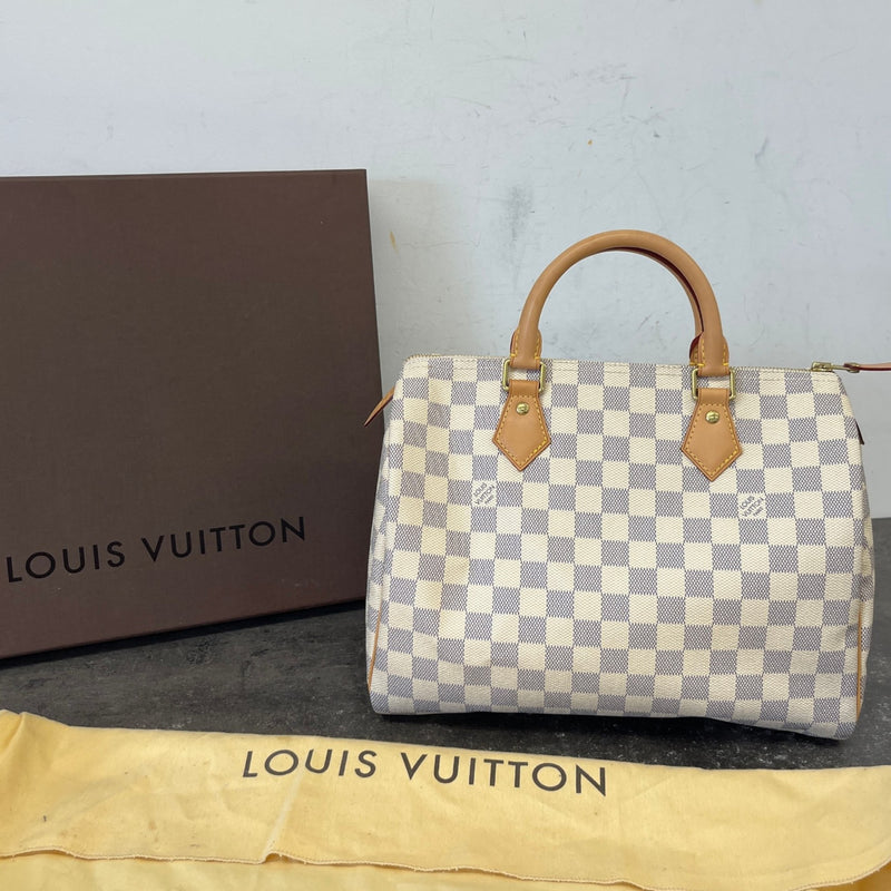 Women's Damier Azur Speedy 30 Handbag Cream