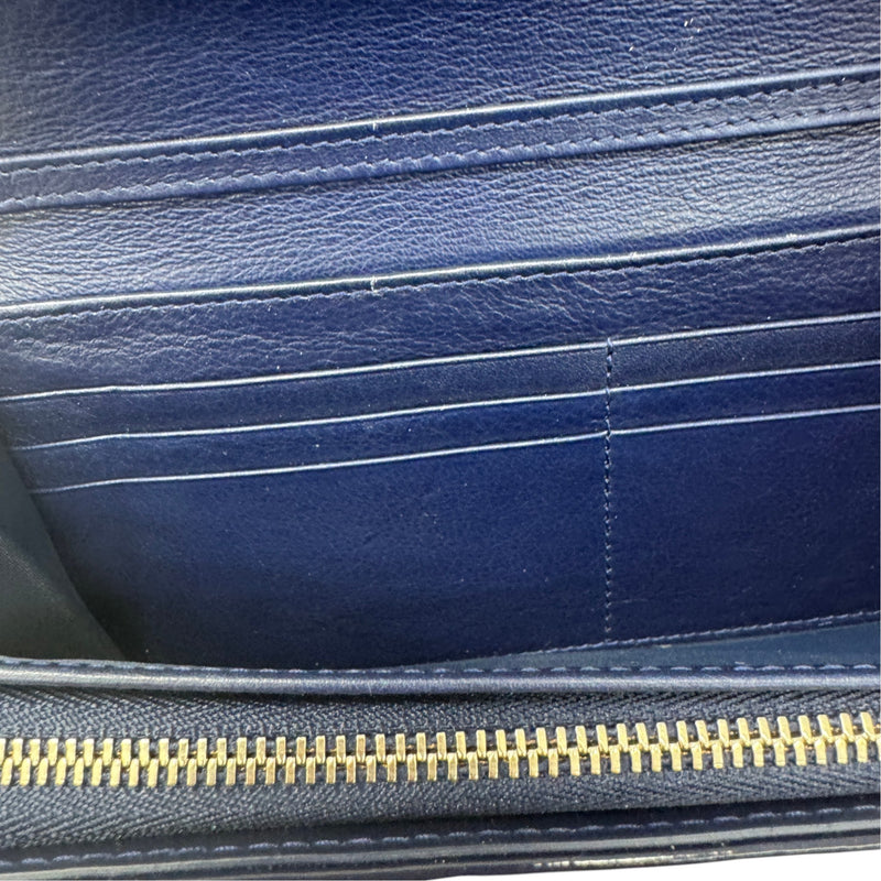 Women's Cannage Wallet On Chain Clutch Navy