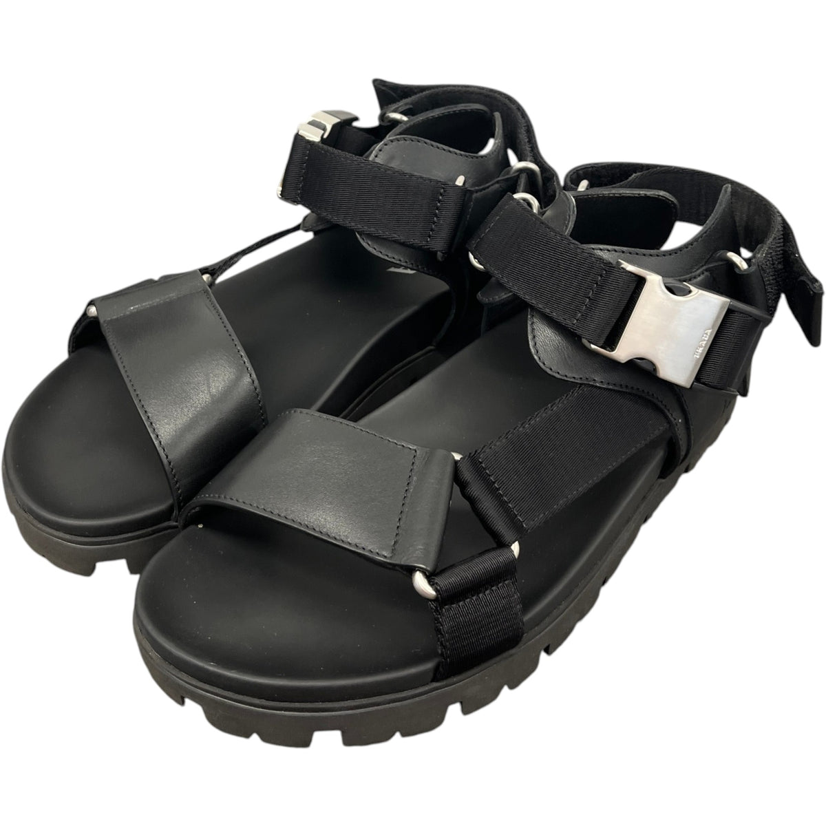 Men's Tape Strap Sandals Black Size UK 8.5 / EU 42.5 - Photo 9